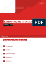 Extracting Meta-Data and Text: Najam Alvi