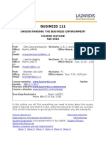 F16 BU111 Course Outline - All Sections