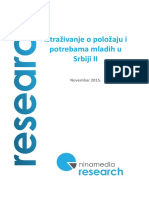 Istrazivanje o Polozaju I Potrebama Mladih U Srbiji II 2015