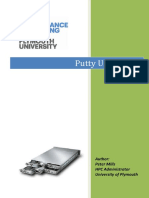 Putty User Guide: Author: Peter Mills HPC Administrator University of Plymouth