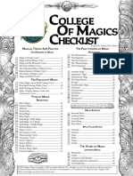HARP College of Magics Checklist PDF