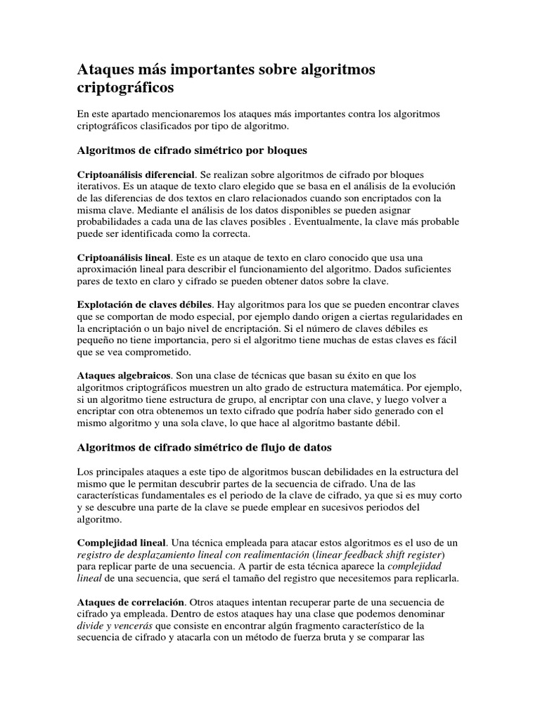 Criptoanalisis Pdf Criptoanálisis Clave Criptografía