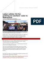 Labor Arbiter Hit For Junking Ex-Workers' Case Vs Nakayama - Davao Today