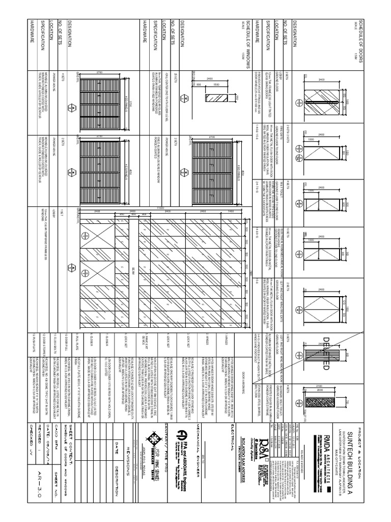 Schedule of Doors and Windows Details | PDF | Door | Window
