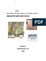 Model Rencana Haccp Industri Nata de Coco