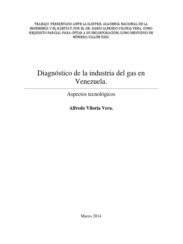 Diagnóstico de La Industria Del Gas en Venezuela | PDF | Refinería de ...