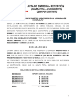 Acta Entrega-Recepcion (Empresa - Ayuntamiento) Por Contrato