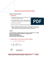 Formulas Credito Consumo