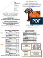 Rural Bookmobile East Fall Schedule