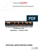 Wiri 08 - Zambia Trip Application Form