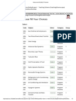 Subject Electives