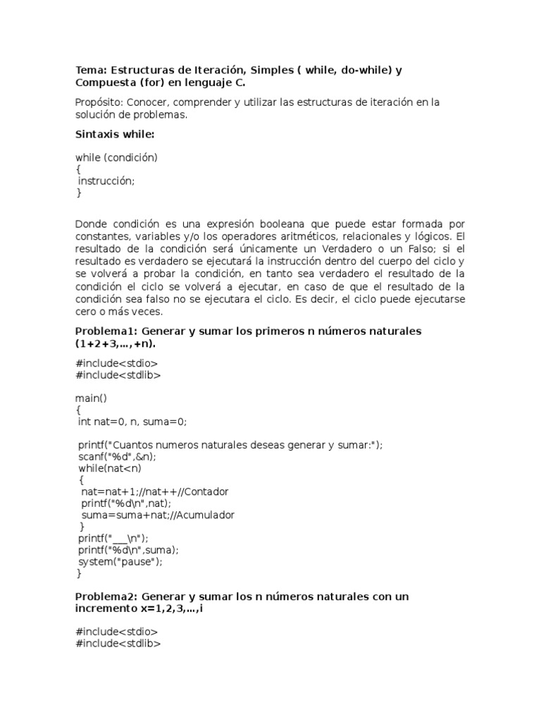 Tema Iteración Simple y Compuesta PDF