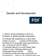Gender and Development Multiple Choice Review Quiz PowerPoint