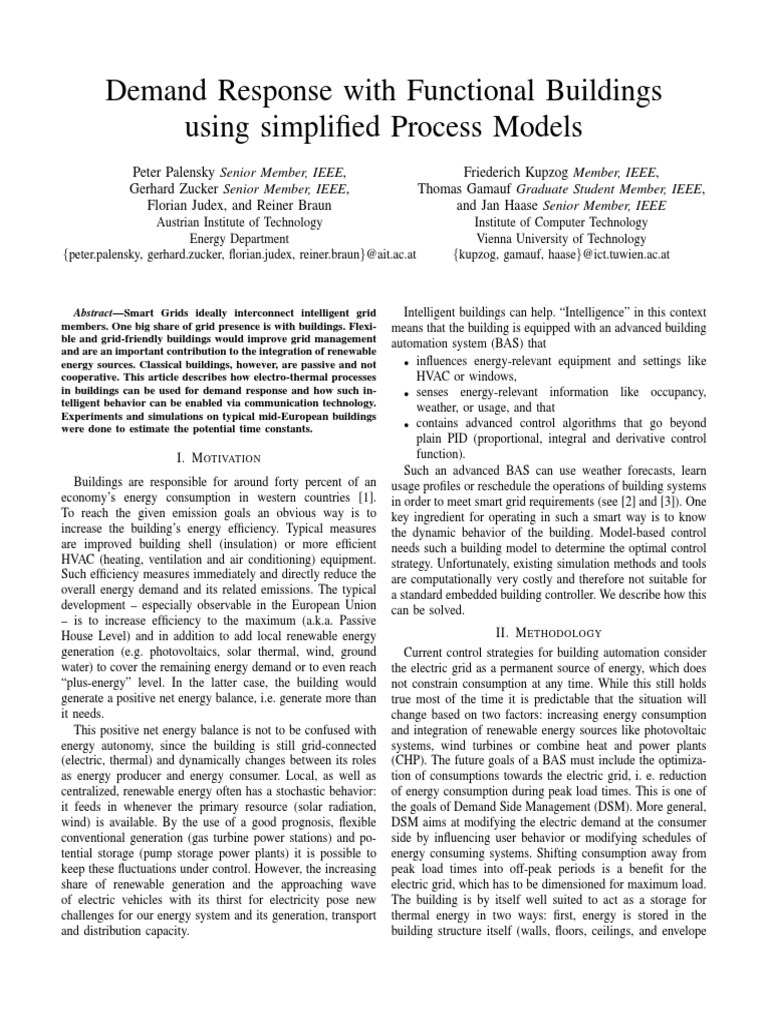 Demand Response Whit Functional Building | PDF | Hvac | Ventilation ...
