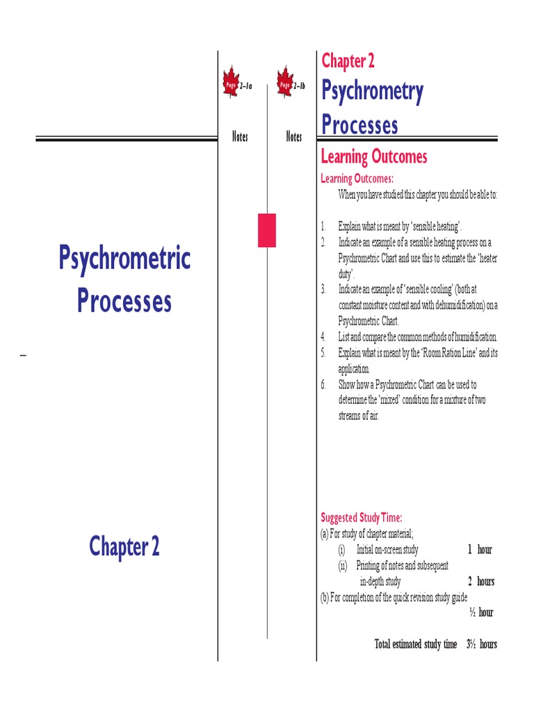 Psychrometric Process PDF | PDF | Air Conditioning | Hvac