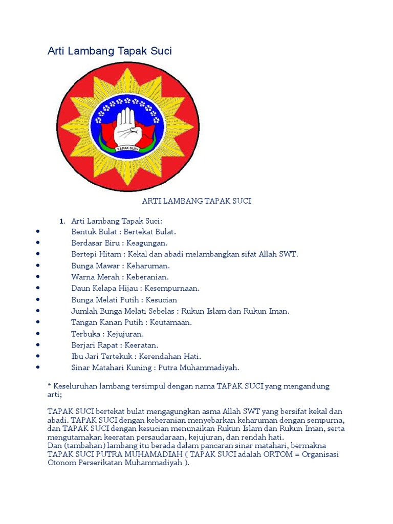 Arti Lambang Tapak Suci | PDF