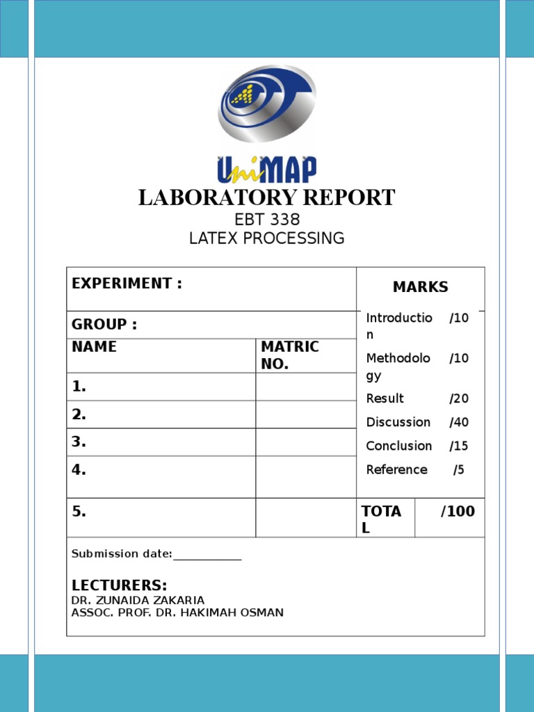 Laboratory Report EBT 338 Latex Processing PDF
