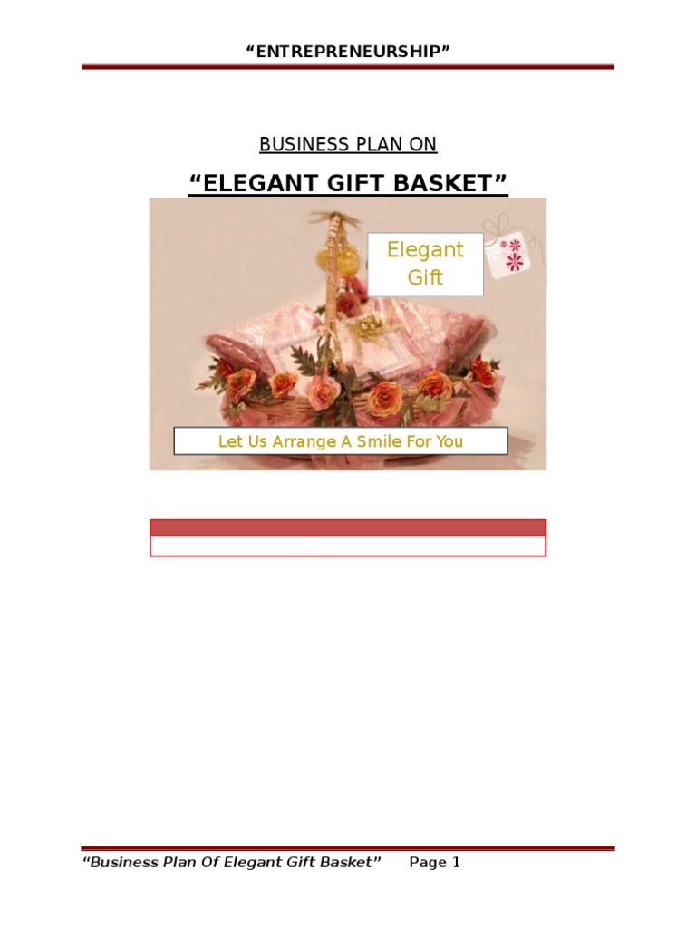gift basket business plan pdf