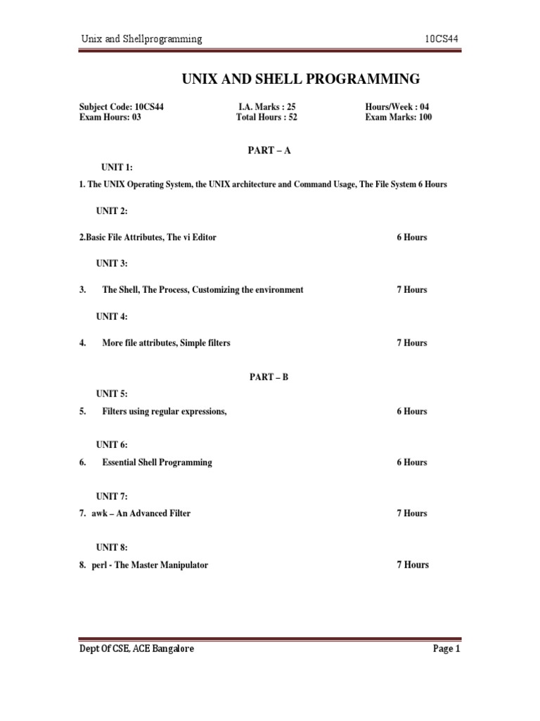 10 Cs 44 | PDF | Operating System | Unix