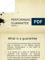 Performance Guarantee Under International Trade Law