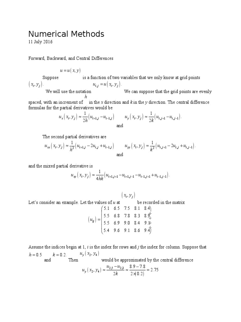 Numerical Methods 1 | PDF