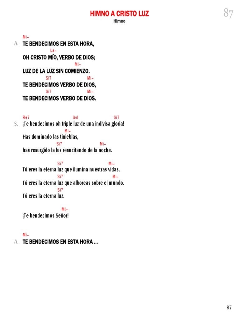Himno A Cristo Luz | PDF | Religión y creencia | Textos Religiosos