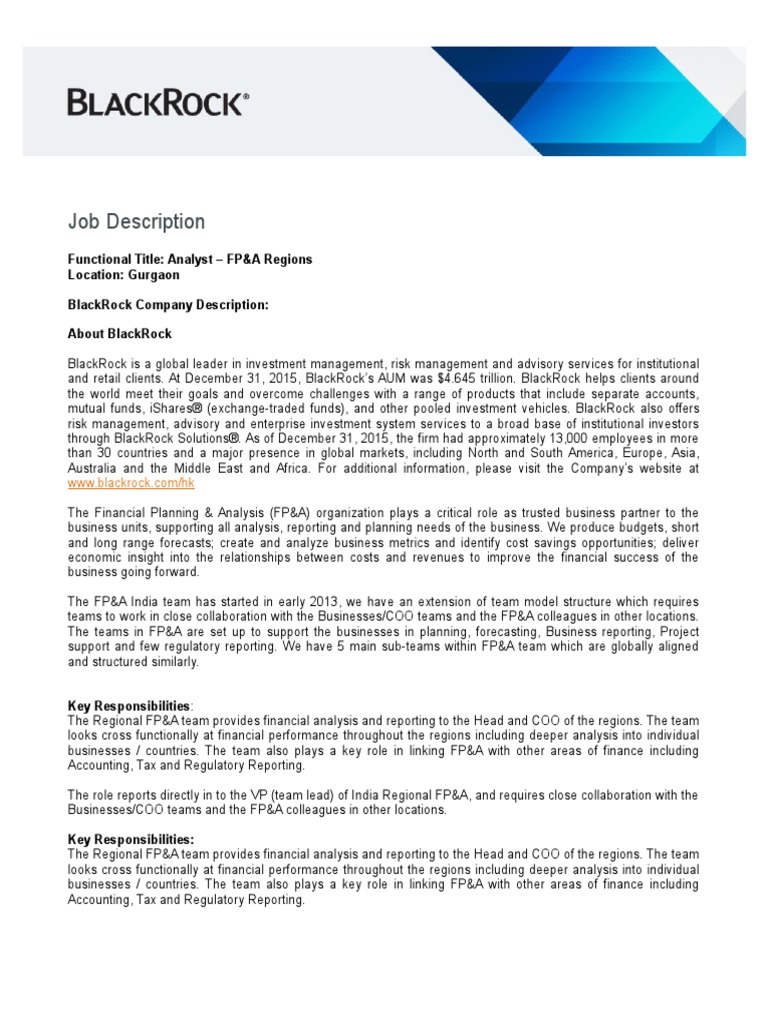 BlackRock Analyst FPA Regions PDF Black Rock Financial Analyst