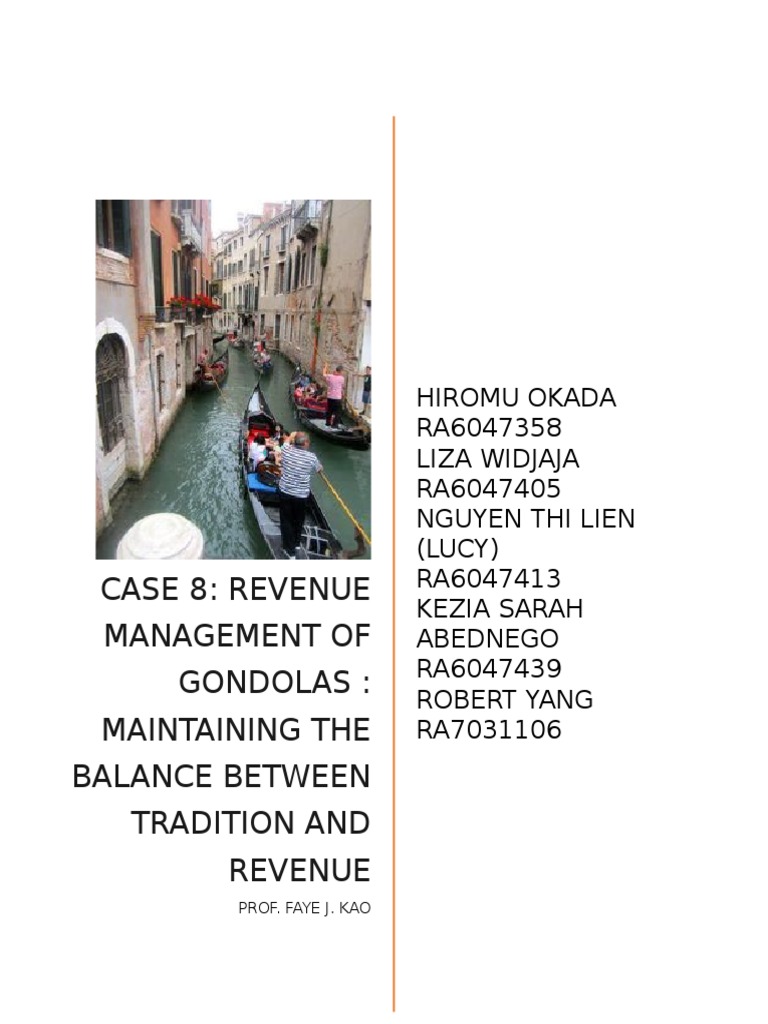 revenue management of gondolas case study