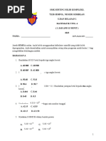 Ujian Bulanan 1 Matematik Tingkatan 4