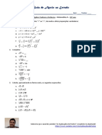 Ficha3 Algebra Radicais Potencias 10ano