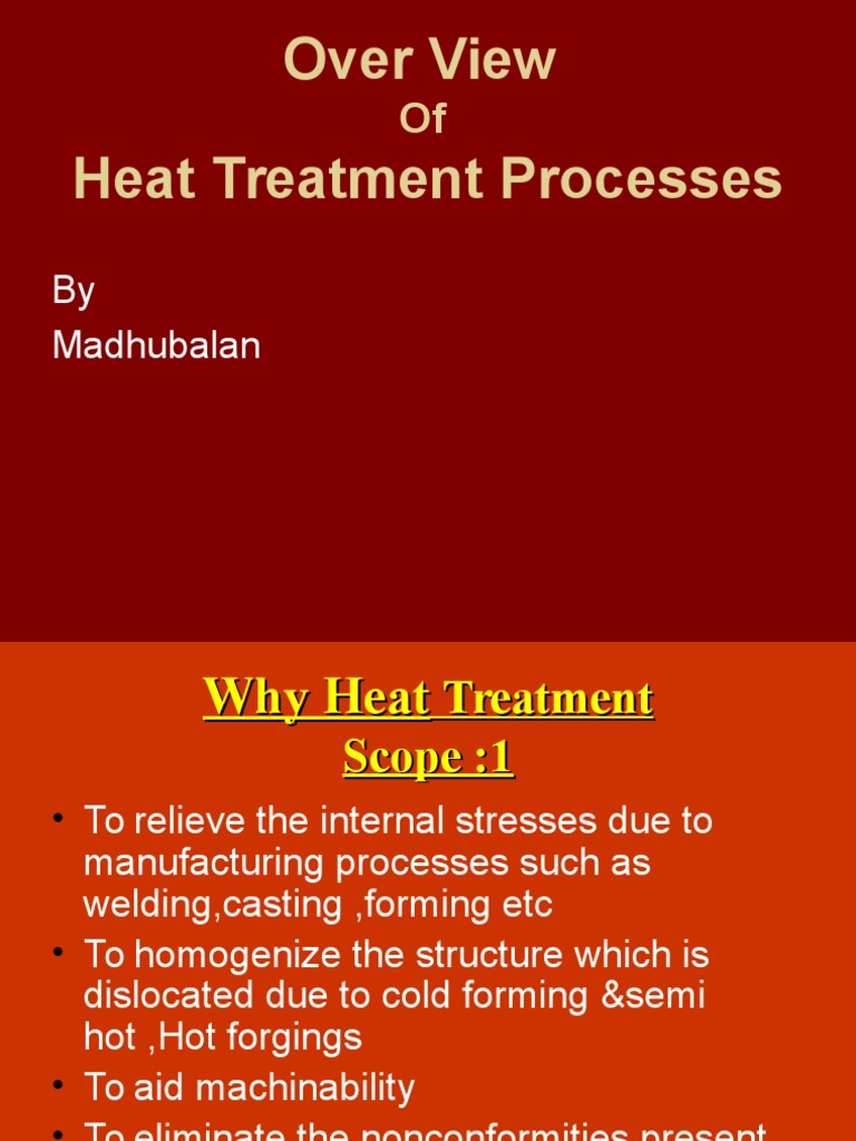Overview of Heat Treatment Processes | PDF | Annealing (Metallurgy ...