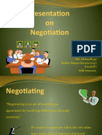 Presentation On Negotiation: Presented by
