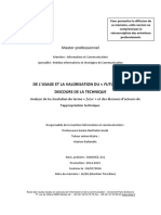 De L'usage Et La Valorisation Du "Futur" Dans Les Discours de La Technique: Analyse de La Circulation Du Terme 'Futur' Et Des Discours D'acteurs de L'appropriation Technique