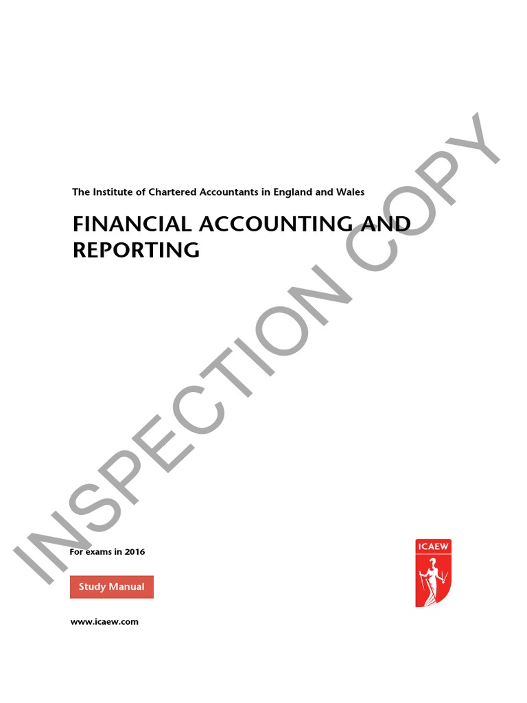 Financial Accounting and Reporting Study Manual 2016 Inspection | PDF ...