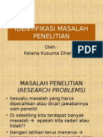 Identifikasi Masalah Penelitian