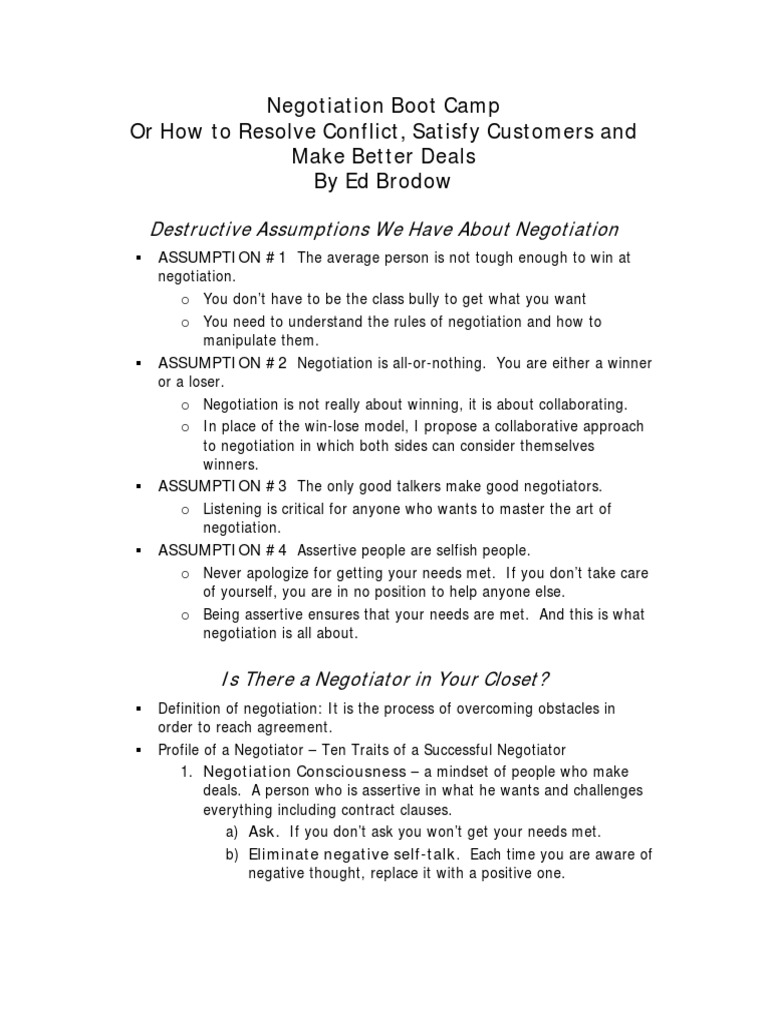 Mastering Negotiation Skills | PDF | Negotiation | Anger