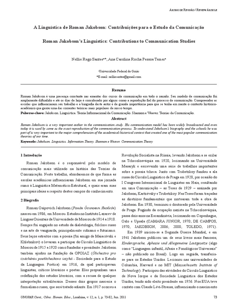 Linguistica De Jakobson