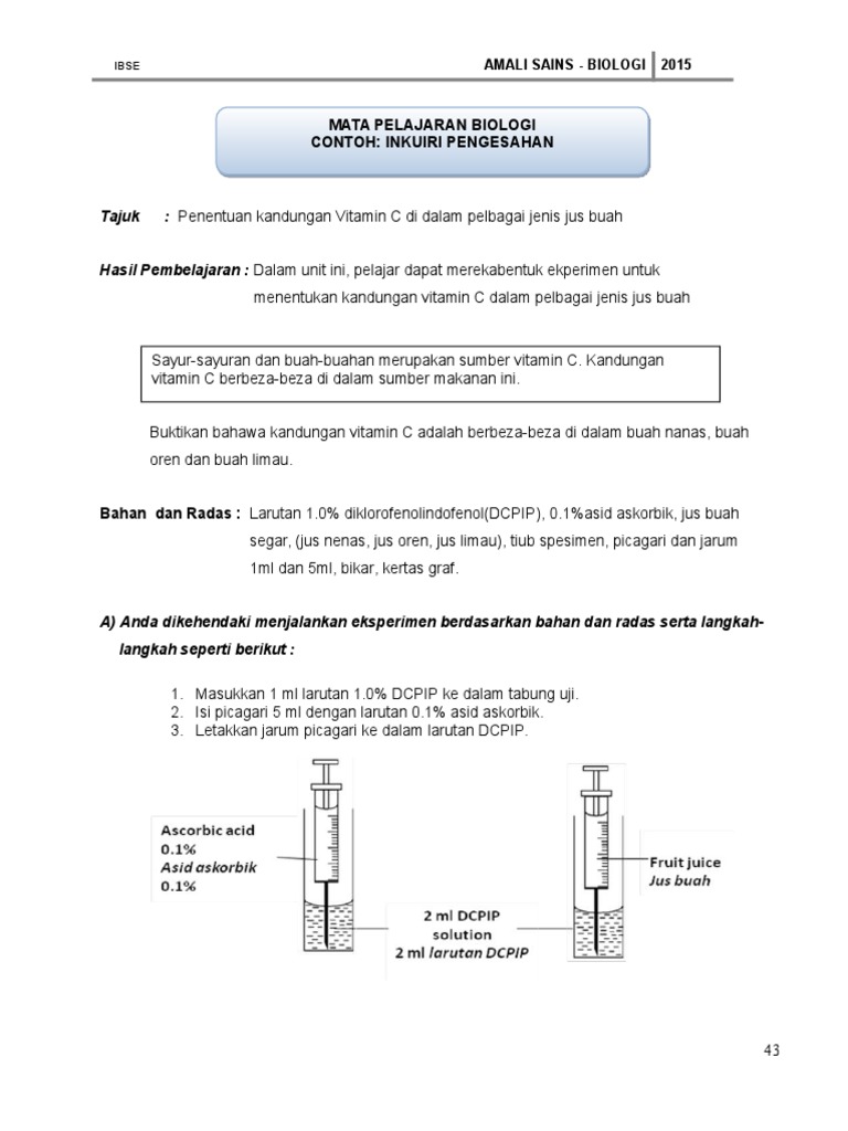 1 Biologi Pengesahan Vitamin C