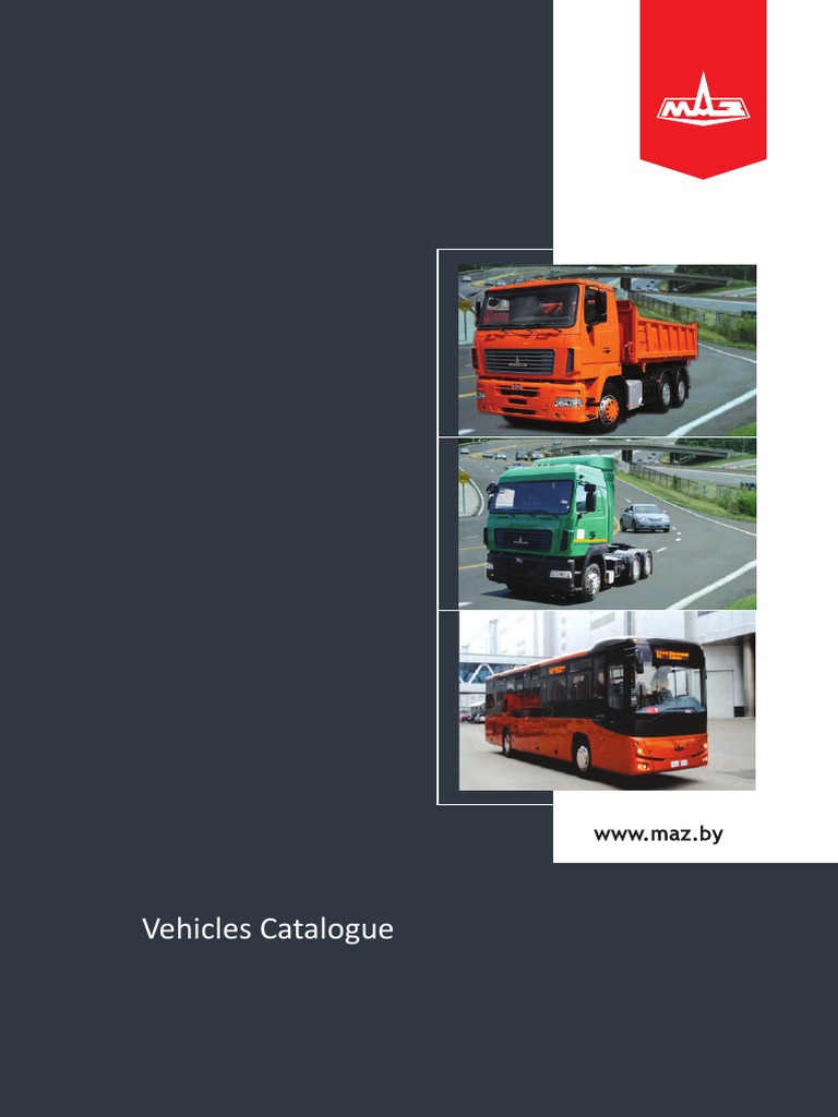 MAZ Vehicles Catalogue Overview | PDF | Technology & Engineering