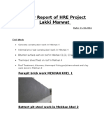 Daily Report of HRE Project Lakki Marwat: Parapit Brick Work MEKHAN KHEL 1