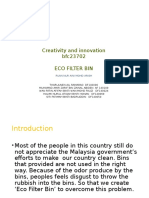 Creativity and Innovation bfc23702 Eco Filter Bin: Puan Nur Aini Mohd Arish