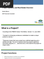Project Systems and Real Estate Overview: Shelter Mbizvo SAP Financials Consultant