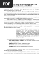 Texto Sobre Avaliacao Alunos 2016