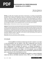 A Aprendizagem Da Performance Musical e o Corpo