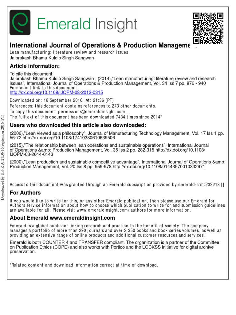 Lean manufacturing framework image