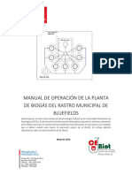 Manual de Operacion de La Planta de Biogas
