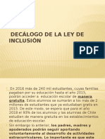 Decálogo Ley de Inclusión.