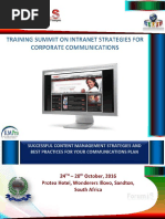 5 Day Intranet For Corporate Communications..