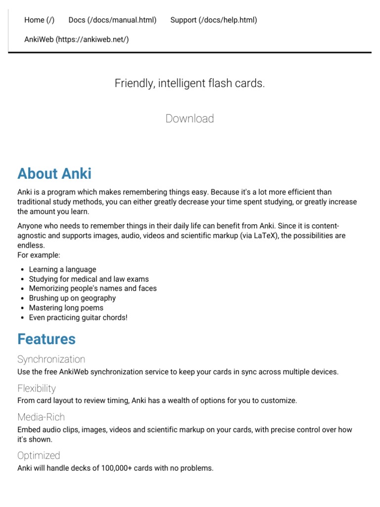 Anki Powerful, Intelligent Flashcards PDF Ubuntu (Operating