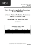 ABAP Code Signoff Sheet